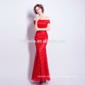 China Suzhou Hersteller meistverkaufte Cap Sleeve Red Lange Meerjungfrau Abendkleider